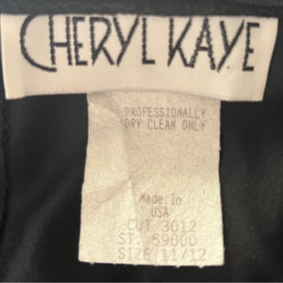 Vintage 90s does 20s Cheryl Kaye Gatsby Black Fringe Flapper Mini Dress Sz S - Picture 9 of 11